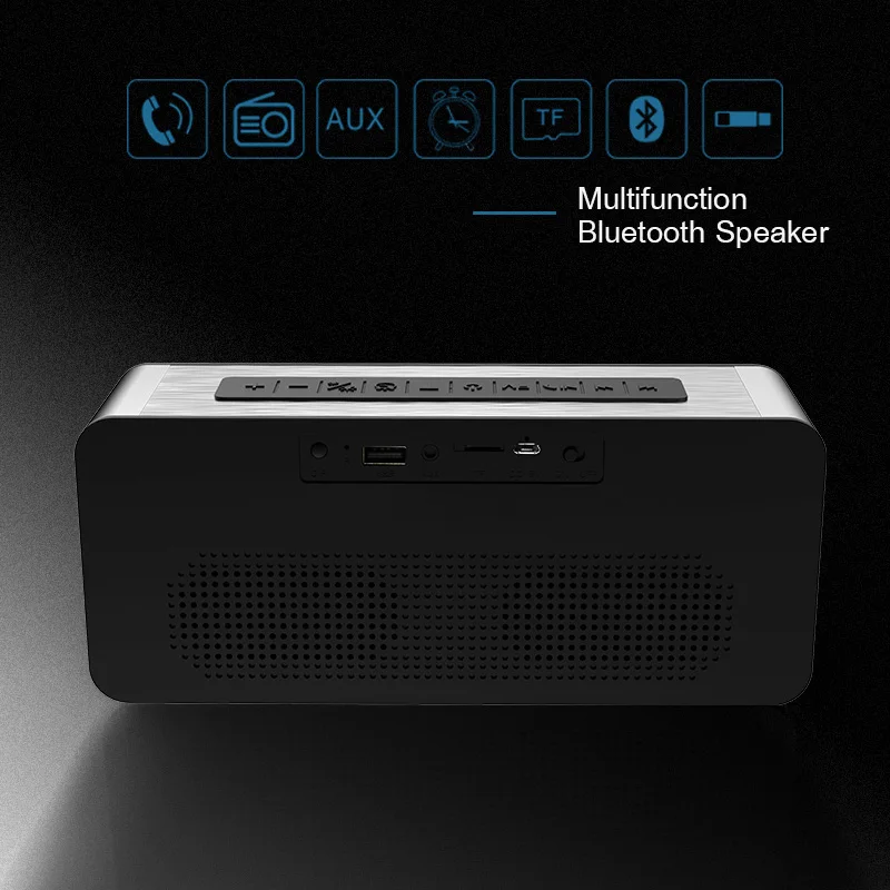 Sardine A10 беспроводной Bluetooth динамик будильник 12 Вт портативный стерео сабвуфер HiFi