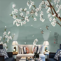 custom mural wallpaper chinese style yulan tv background wall