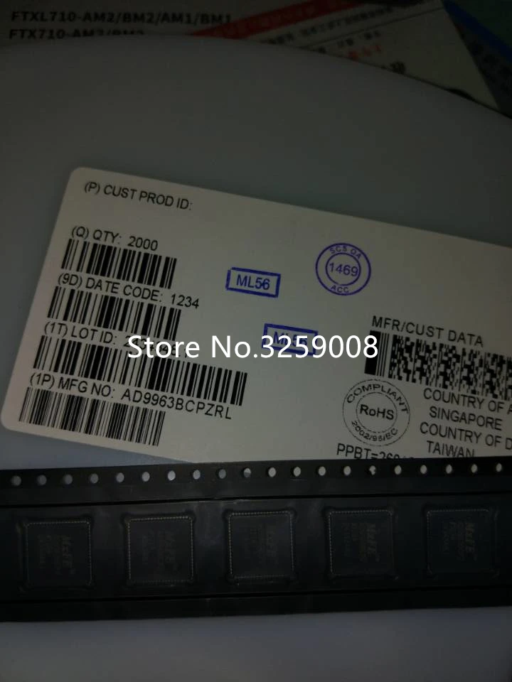 

AD9963 AD9963BCPZ AD9963BCPZRL 100% новый импортный оригинальный 5 шт.