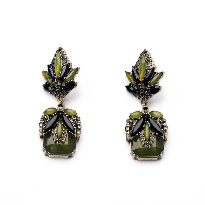 Новинка года бренд brincos vintage темно-зеленые серьги Качели, серьги с болтающимися частями для серьги-гвоздики в форме снежного с фабрики