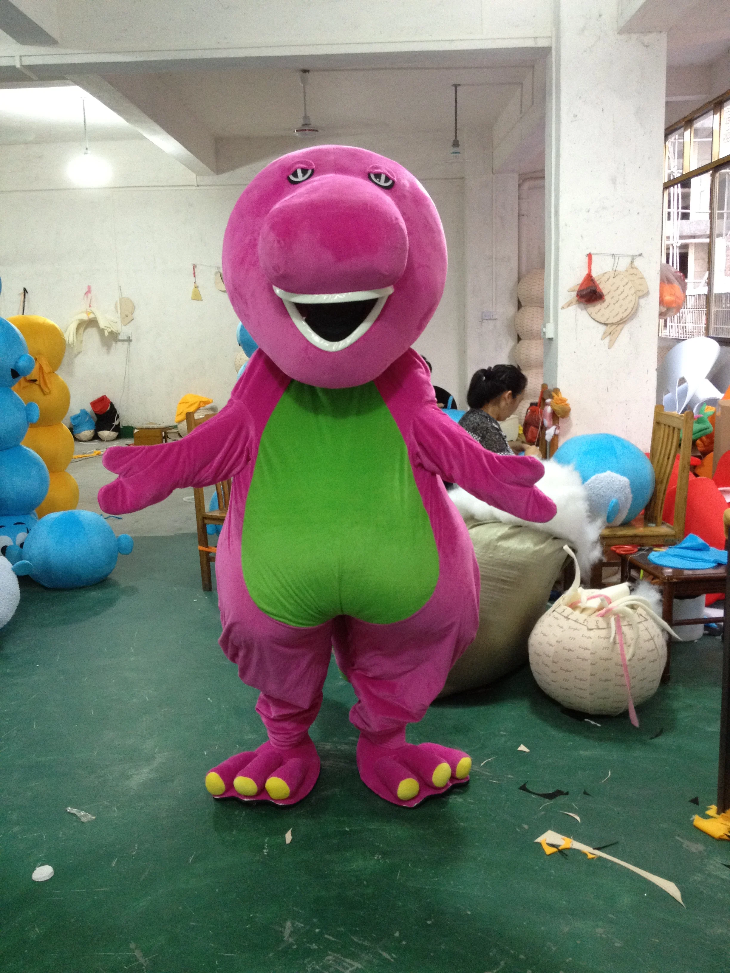 

Purple Dinosaurs Barney Baby Bop Bob and BJ Dinosaur Cartoon Appearl Halloween Birthday Cosplay