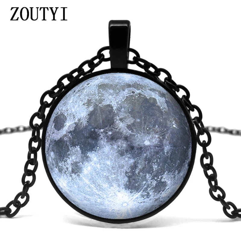2018 модное серебряное ожерелье с подвеской логотипом full moon художественное