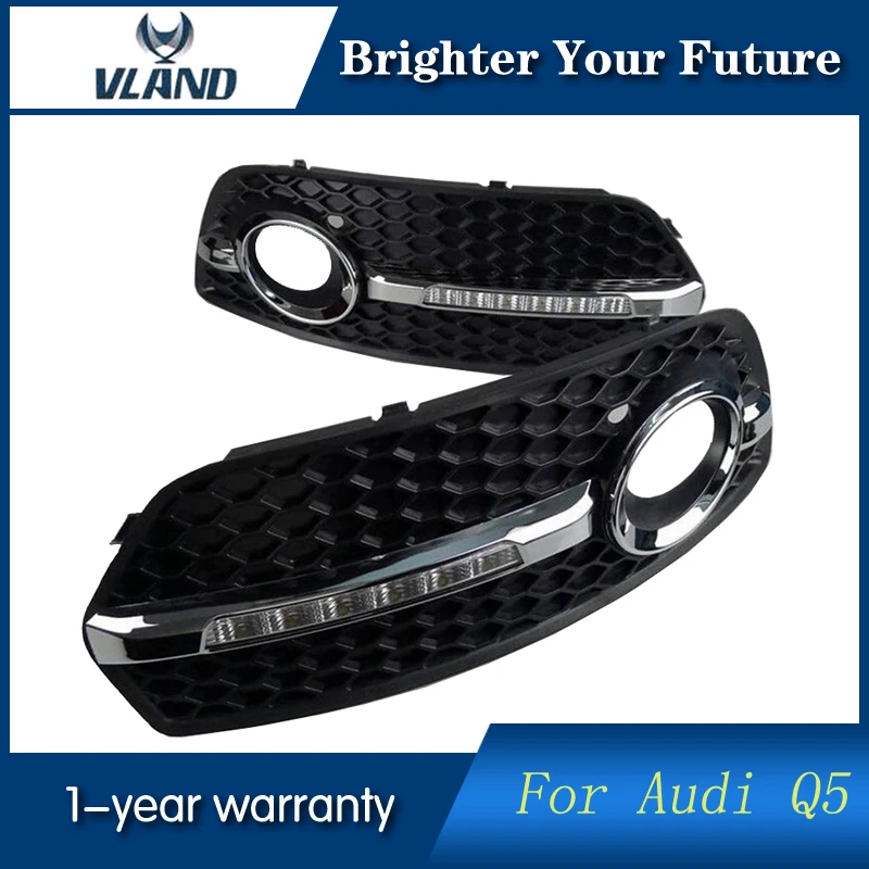 2 шт. передние противотуманные фары для Audi Q5 2010 2011 2012 светодиодные дневные ходовые