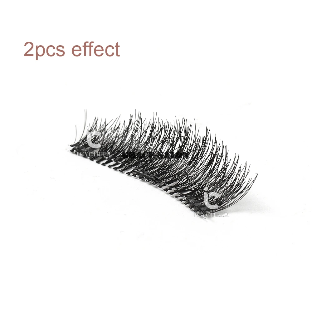 ICYCHEER 4pc/1set Triple Magnetic False Eyelashes 3D Reusable Natural Full Magnet Fake Eye Lash Long Thick Lashes Extension | Красота и