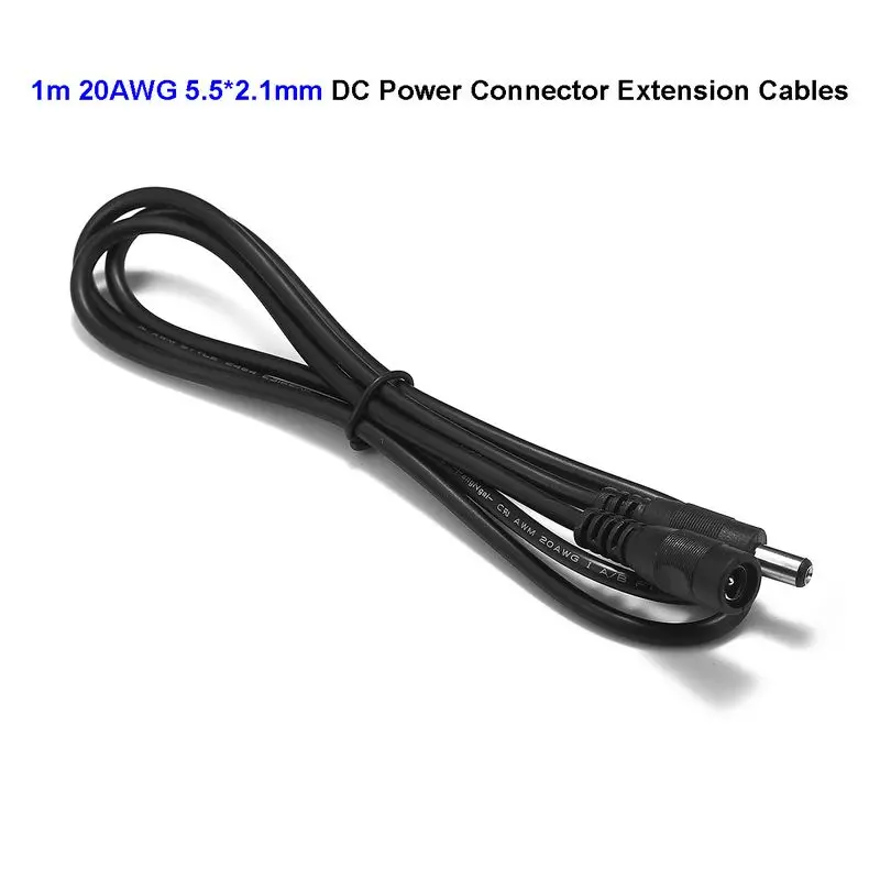 100 шт. 5 мм x 2 1 DC мощность разъем кабель удлинитель 20AWG м 3ft подключить вилку