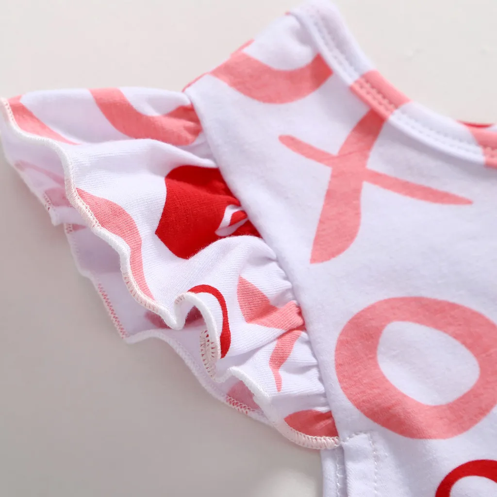 Платья для девочек платье принцессы в полоску без рукавов с принтом сердца