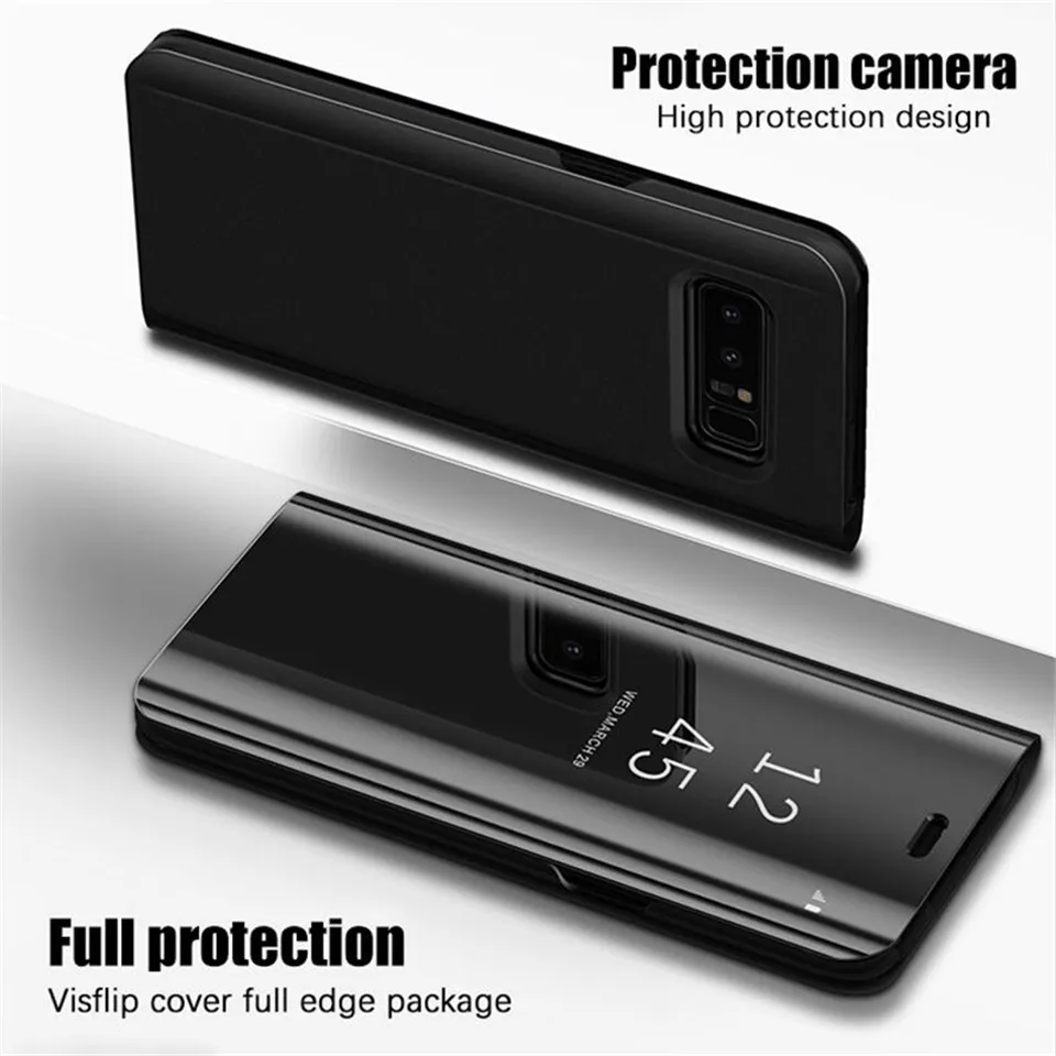 For Huawei Mate 20 Lite Case Flip Smart View Mirror Cases Pro X SNE-LX1 Leather TV Stand Phone Coque |