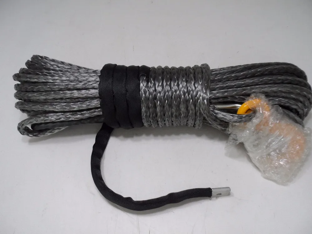 

Grey 10mm*30m Synthetic Rope,ATV Winch Cable,Boat Winch Rope for Accessaries,Off Road Rope