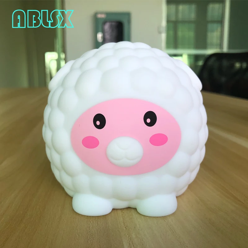 Ночник с изображением животных для детей Usb лампа 3D милая овца ночник 7 цветов