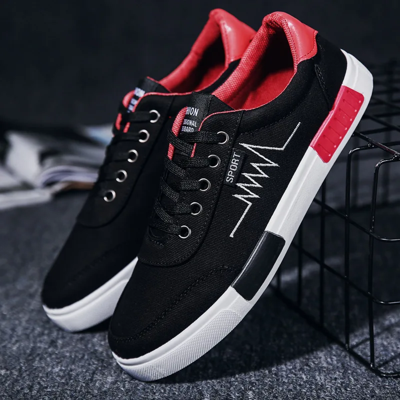 

Mens canvas shoes Casual Breathable flat shoes tenis masculino adulto Man Lace up New Sneakers for Students High Quality Shoes