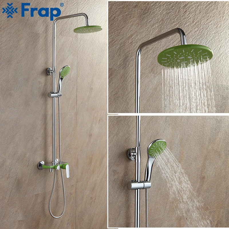 Смеситель для душа FRAP трехцветный современный смеситель с тропическим