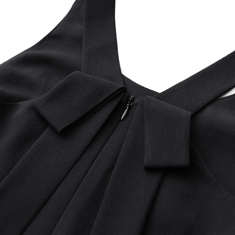 2016 минималистичное летнее тонкое шифоновое мини платье без рукавов с бантом на