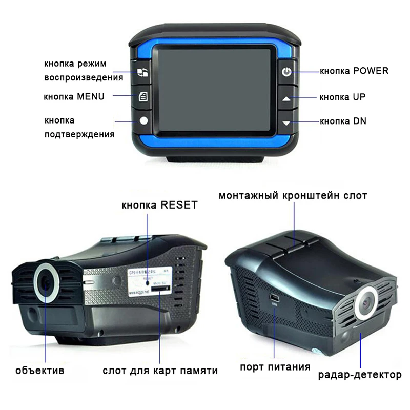pluseye 3 in 1 Car DVR Anti Radar Detector GPS tracker full band G-sensor dash cam free shipping | Автомобили и мотоциклы