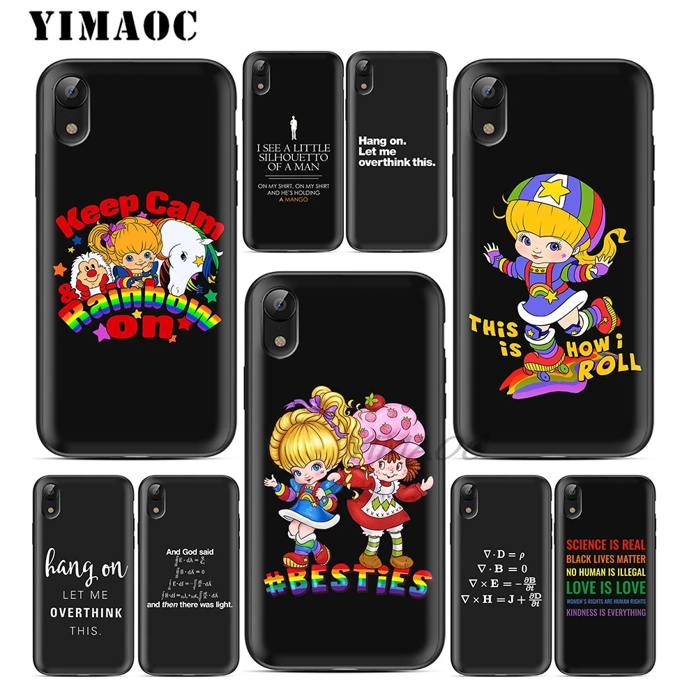 YIMAOC Rainbow Brite Overthink Мягкий ТПУ Черный силиконовый чехол для iPhone X или 10 8 7 6 6S Plus 5 5S SE Xr