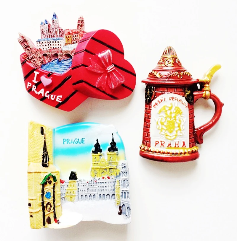 

Новый Подарочный набор ручной росписи Чешская Прага 3D полимерные магниты на холодильник туристические сувениры магнитные наклейки на холо...