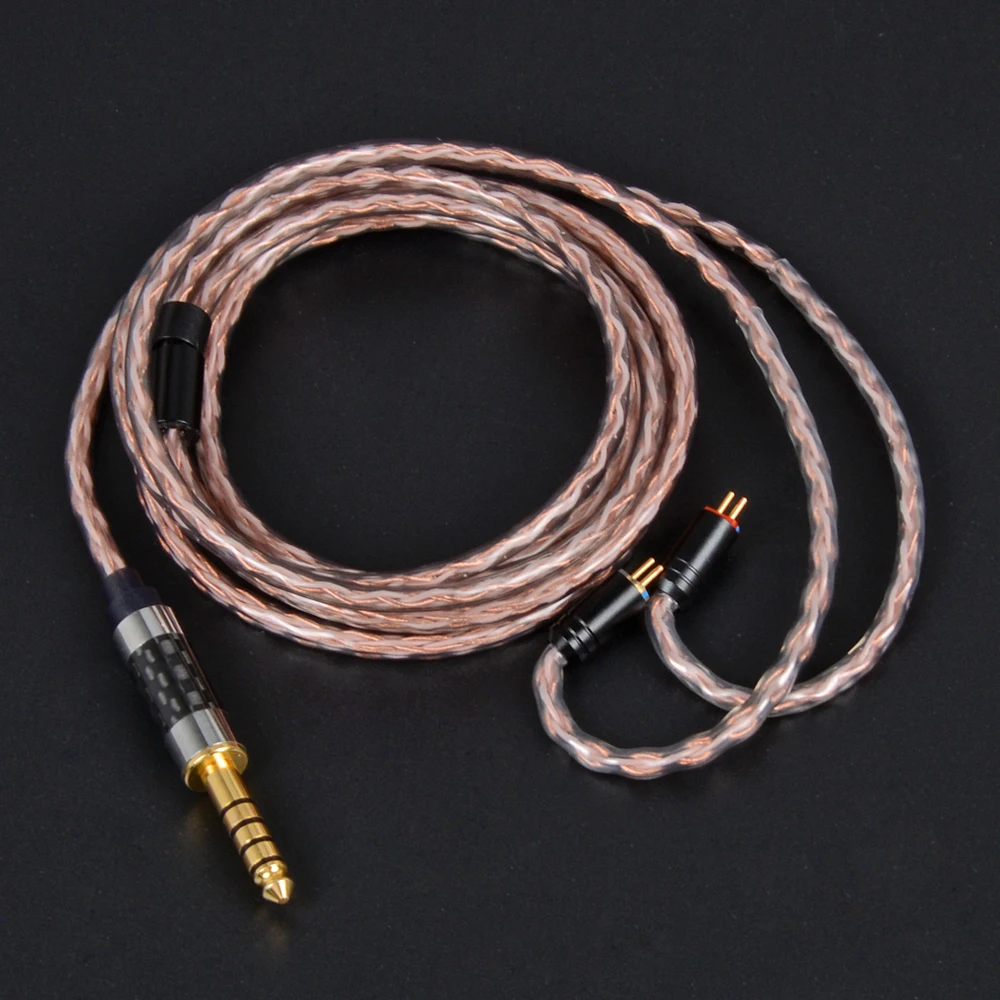 NICEHCK 8 ядро чистый Медь кабель MMCX/2Pin 4,4/3,5/2,5 мм для съемки V90/V80 TFZ KZZSX/ZSN/ZS10CCAC10/C16 NICEHCK F3/NX7/M6