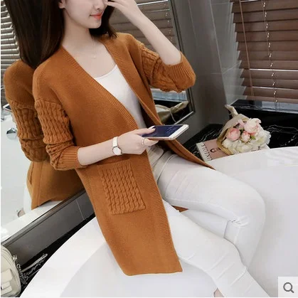 Новый 2019 для женщин шерстяной свитер кардиган женский кашемировый вязаный