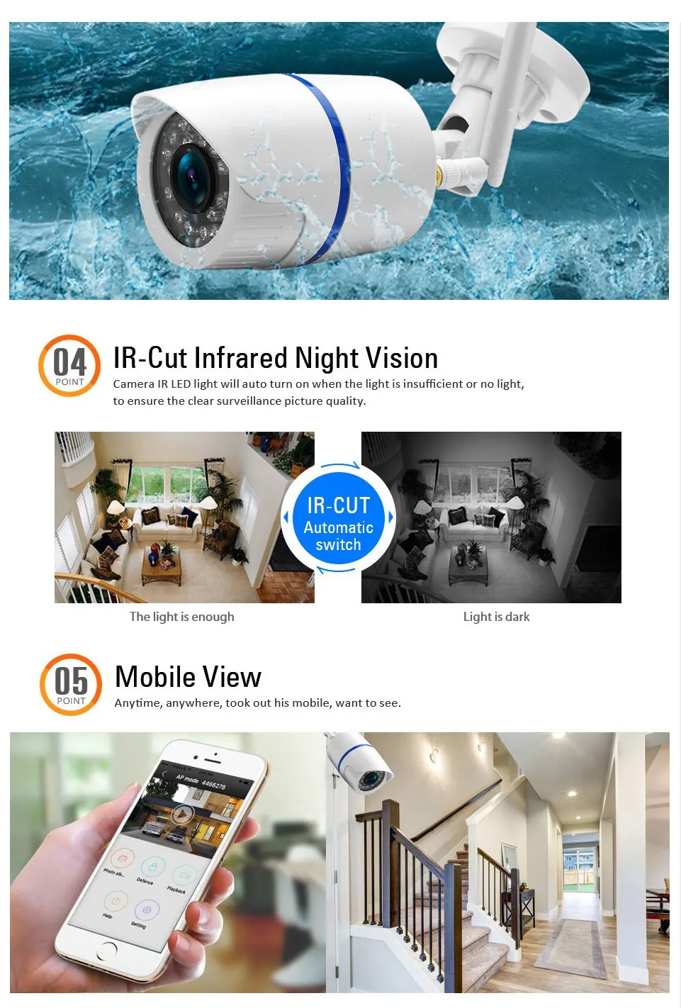 IP Камера 720 P/960 P/1080 P Wi-Fi yoosee Открытый безопасности Беспроводной видеонаблюдения Водонепроницаемый Камера Поддержка SD карты до 64 ГБ