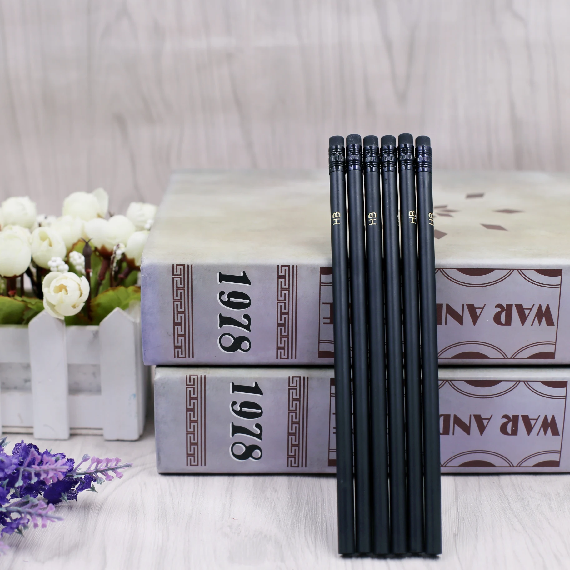 Карандаш цилиндрический 12 шт./лот HB хорошего качества простые черные Канцтовары