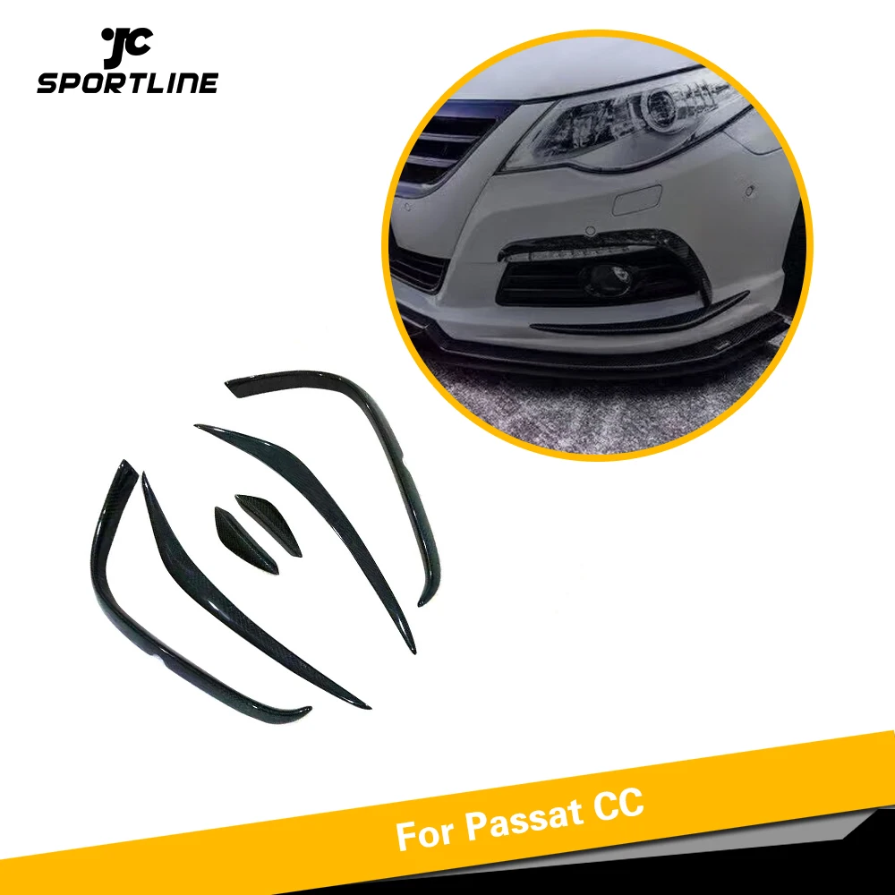 Передние плавники на бампер для Volkswagen VW CC R-Line 2009-2012 бампер из углеродного волокна аксессуары