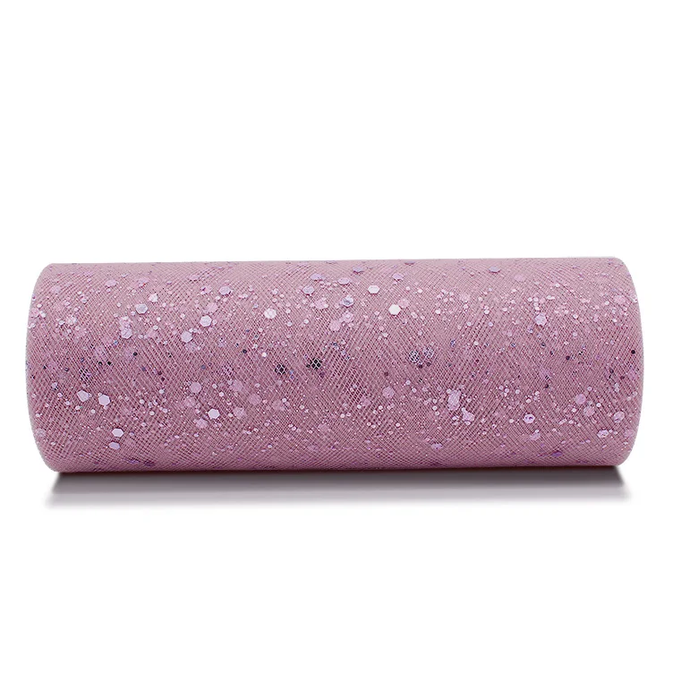 Purple-red 10 ярдов Радужная блестящая фатиновая юбка-пачка из сетчатой ткани со звездами и пайетками юбка из органзы для свадебной вечеринки декорация рукоделие хобби - Цвет: Purple-red