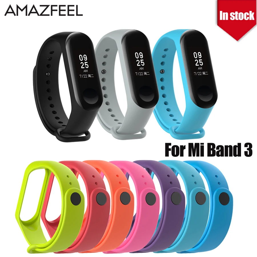 Ремешок силиконовый для Xiaomi Mi Band 3 спортивный браслет часов аксессуары mi band