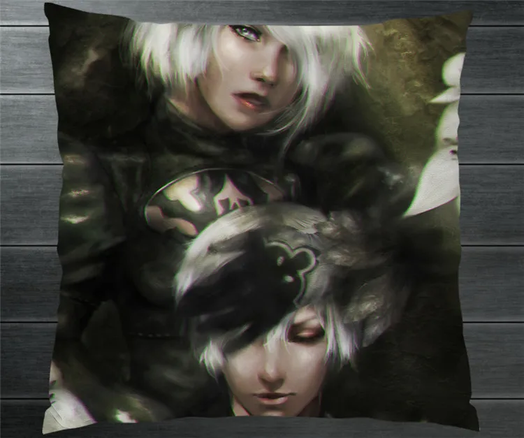 Мультяшный двухсторонний чехол NieR Automata YoRHa 2B 9S 40x40 см|Костюмы аниме| |