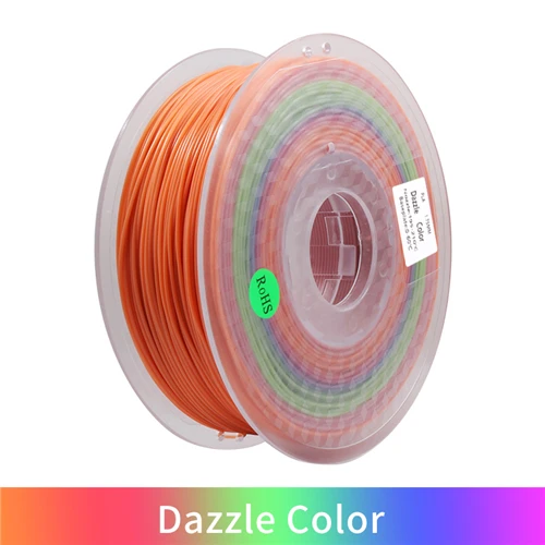 Dazzle Color PLA 1,75 мм нити 1 кг печати красочные материалы для 3D-принтеры экструдер ручка Радуга Пластик аксессуары черный, белый цвет цвета красный, серый - Цвет: Dazzle Color
