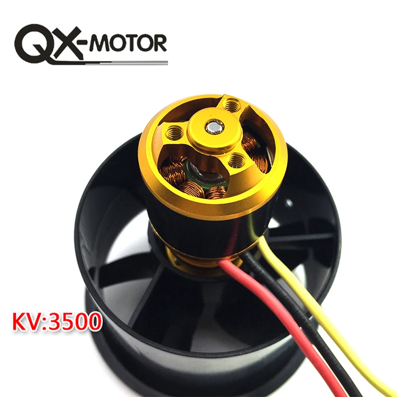 QX MOTOR бесщеточный двигатель 55 мм 6 лезвий EDF Ducted Fan с QF2611 3500KV и 30A Esc для RC Drone
