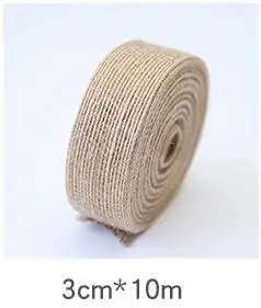 5 м/10 м/шт. натуральная винтажная джутовая Мешковина лента DIY свадебный пояс ремень вечерние украшения Ремесло джутовое кружево лента - Цвет: 4
