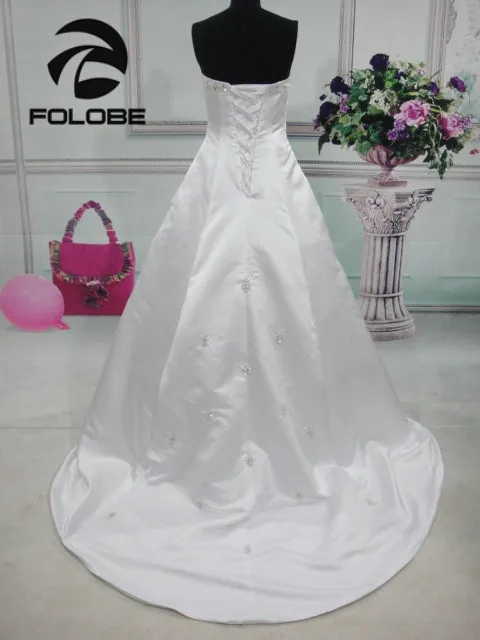 Элегантное Атласное платье без бретелек с блестками и бисером Vestidos De Novia