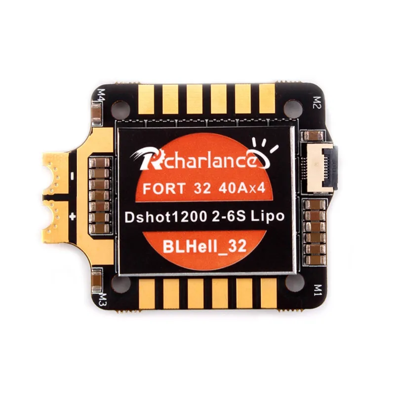 Racharlance Fort32 40A BLheli_32 2-6S DShot1200 4In1 ESC с датчиком тока для радиоуправляемого дрона |