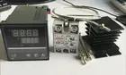 REX-C700 двойной цифровой RKC дисплей, ПИД-регулятор температуры REX-C700FK02-V * AN + 2M Термопара K + SSR40DA + радиатор