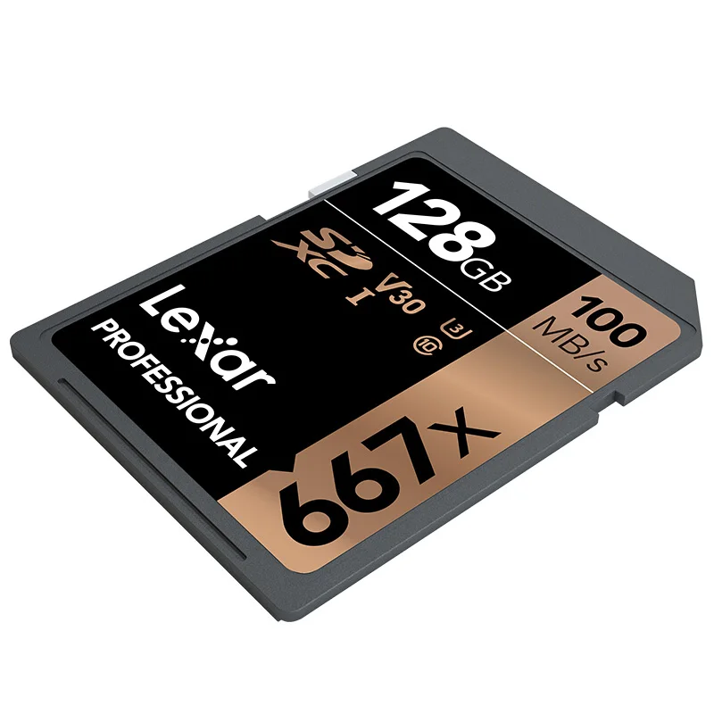 Оригинальная профессиональная SD карта памяти Lexar 667x128 ГБ U3 класс 10 SDXC флэш-карты 100