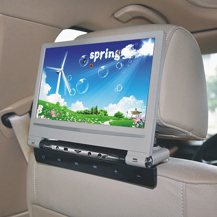 9 дюймов Сенсорный ключ Авто Dvd-плеер Подголовник 800x480 32bit Игры автомобильный