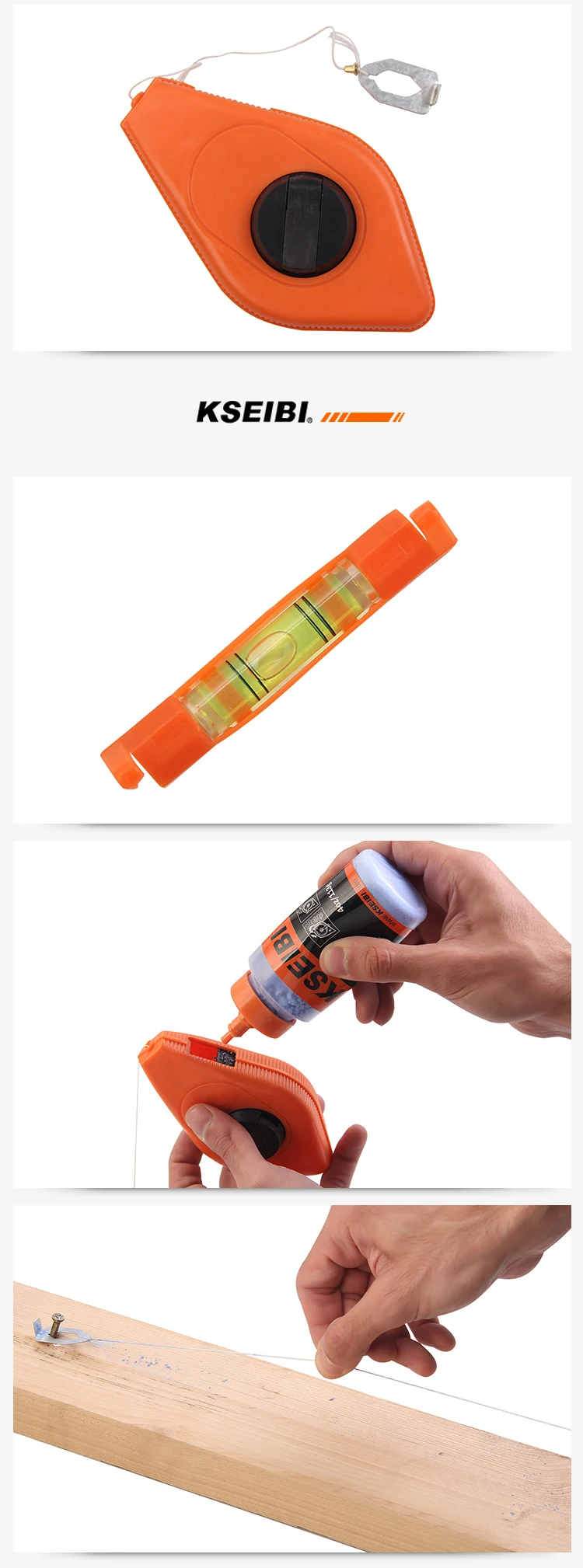 KSEIBI 303600 Professional 3 шт. меловая линия катушка набор с пополнения порошок