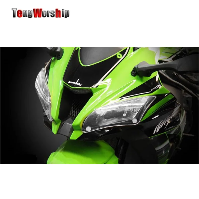 TENGWORSHIP FOR KAWASAKI ZX-10R ZX10R 2016 2017 2018 motorcycle Headlight Protector Cover Shield Screen Lens | Автомобили и