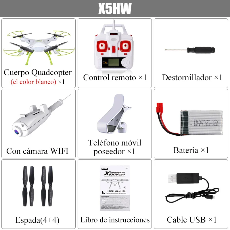 Официальный Syma X5HW Wi-Fi FPV 0,3 мега пикселей Камера 2,4 г 4 канала 6-axis Gyro RC Quadcopter самолет RTF официальными аутентичными Дрон