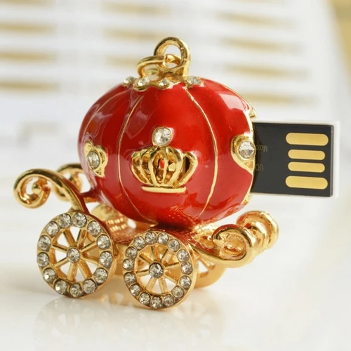 Красный алмаз Тыква автомобиль Cle USB флэш-накопитель 512 ГБ диск на ключ 32 Гб 64