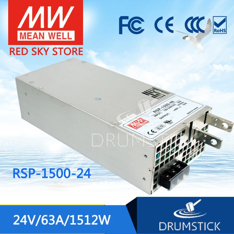 Специальные предложения MEAN WELL RSP 1500 24 24V 63A meanwell 1512W одиночный выход питания|single output