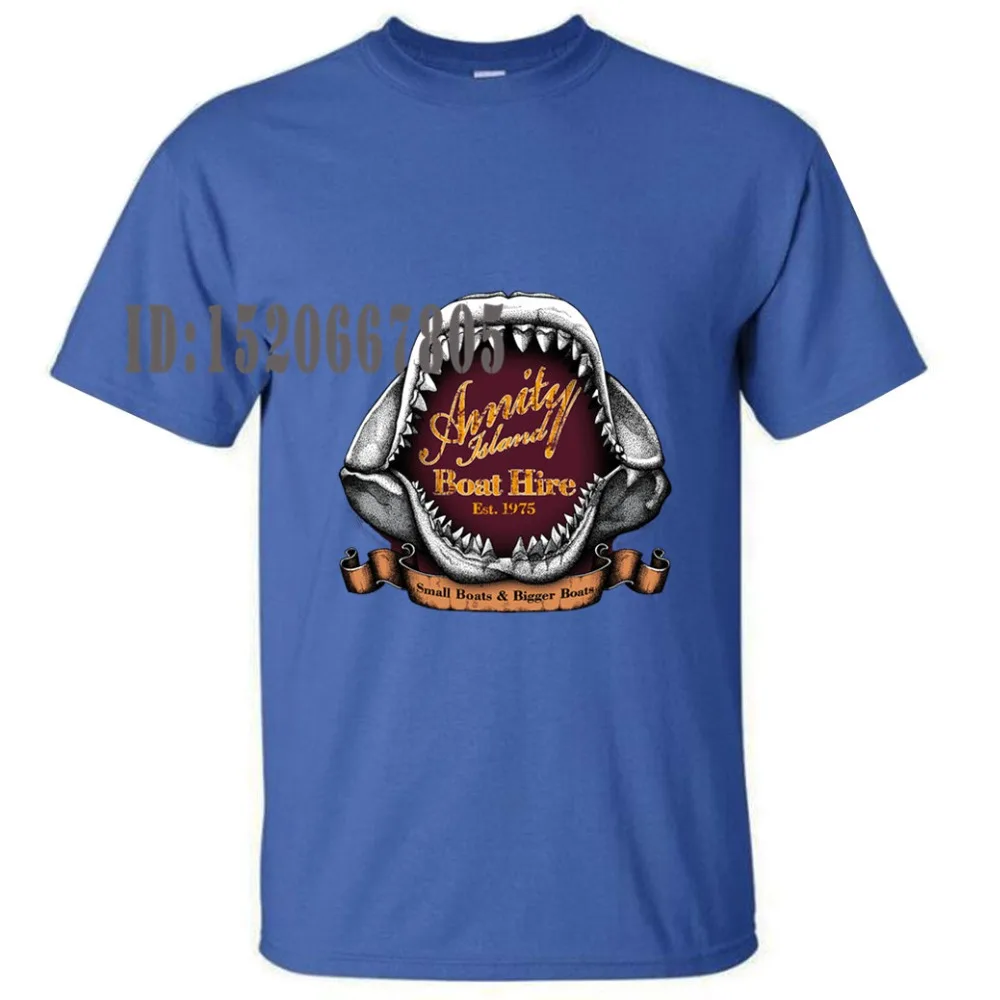 Amity Island Boat Hire cotton O-neck Tshirts Fashion Summer Style Fitness Brand T shirts | Мужская одежда