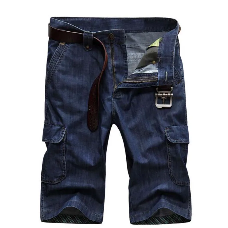 Летние Джинсовые шорты штаны Boardshort Для мужчин s повседневные джинсы мульти 3D