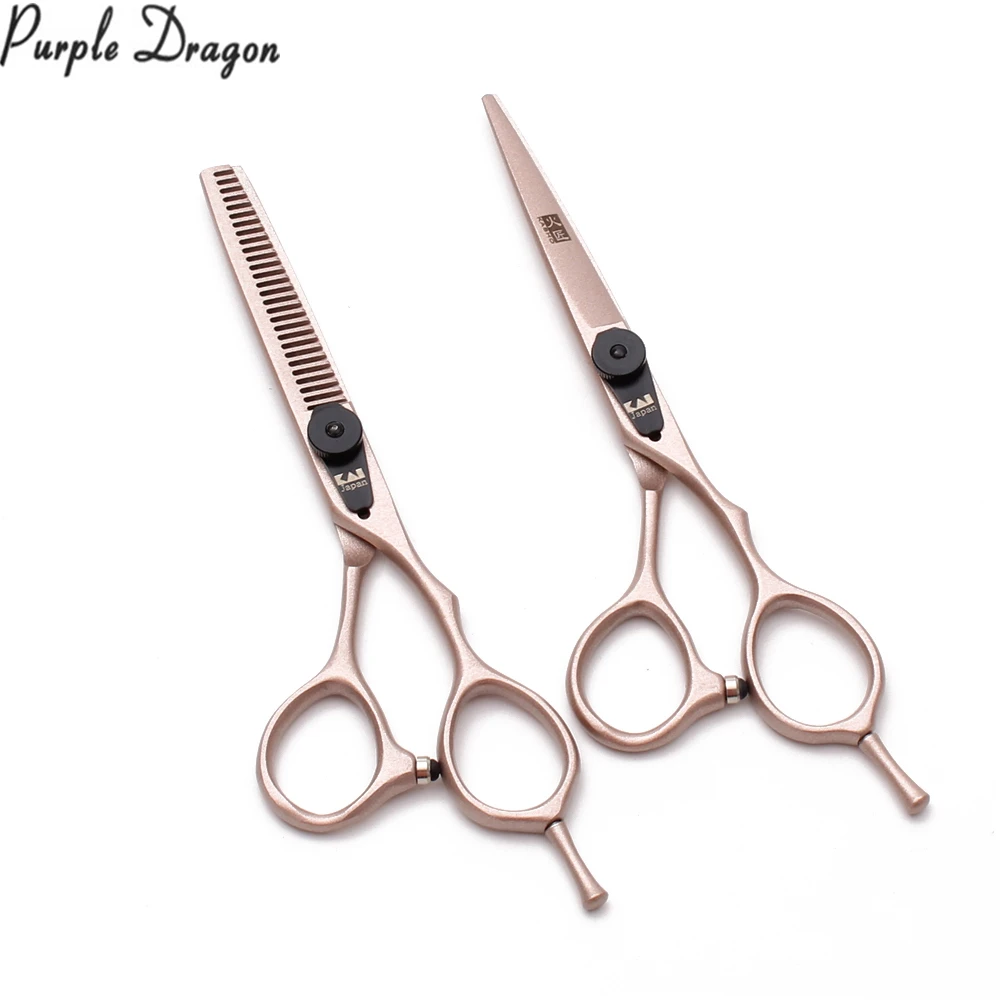 1Pair Z9015 6&quot 17.5cm 440C Purple Dragon Hairdressing Scissors Thinning Cutting Shears Haircur Set Salon Hair | Красота и