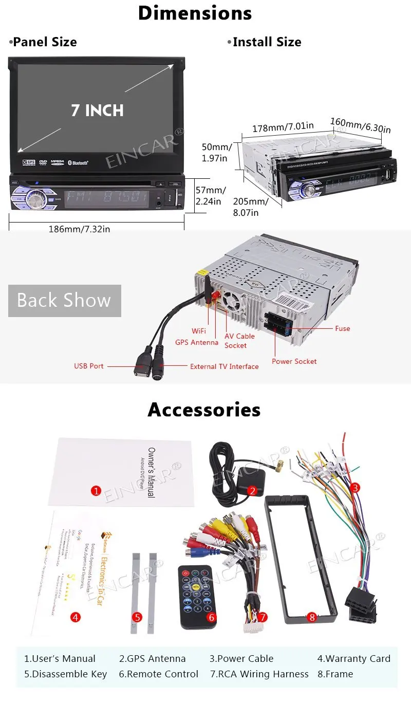 Автомагнитола 1 Din на Android 6 0 с DVD плеером GPS Bluetooth RDS Wi Fi сенсорным экраном камерой