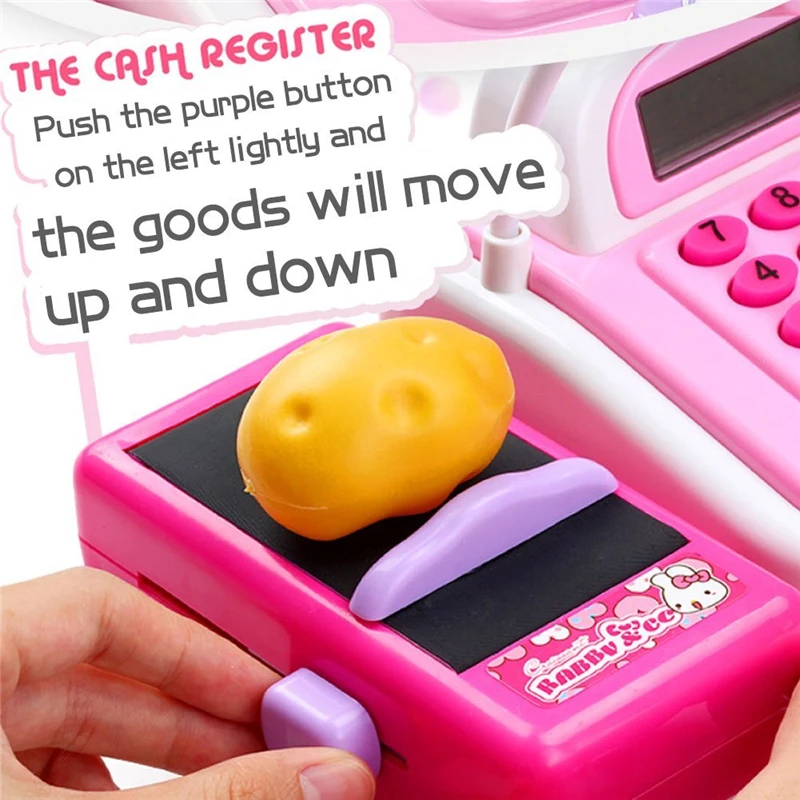 Детский пластмассовый кассовый аппарат касса притворяйтесь и играйте детская