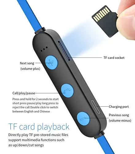 Беспроводные Bluetooth наушники TCG спортивные для бега гарнитура с крючком