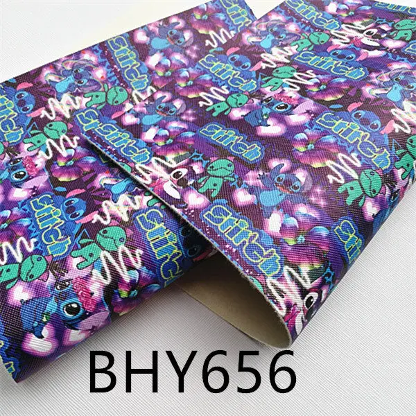 BHY656 A4 20*33 см мультфильм линия печати искусственная кожа для DIY аксессуары BHY656 - Цвет: BHY656
