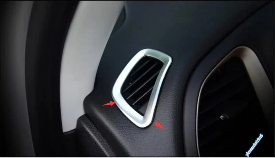 Lapetus Кондиционер AC Outlet Vent Cover Trim 2 шт. подходит для Jeep Renegade 2015 2016 2017 2018 2019 2020 ABS авто