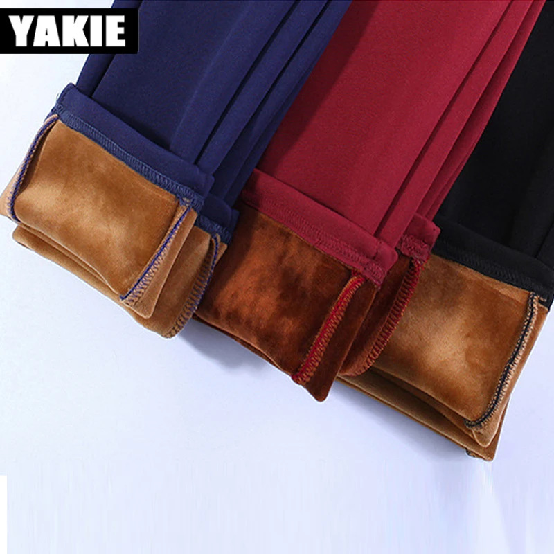 4XL Plus size Women's Winter Pencil Pants Warm Thick Size Casual Elastic Female high waist for Women pantalon mujer | Женская одежда