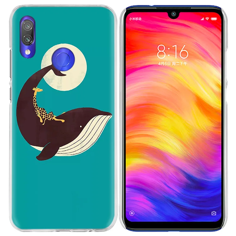 Чехол с забавным Китом для Xiao mi Red mi Go Note 7 6 6A Pro S2 5 5A 4X mi A1 A2 9 mi x 3 5G 8 lite Play F1 твердый PC Kawai чехол для телефона